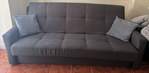 Sofa bed barn grey fabric - bed,