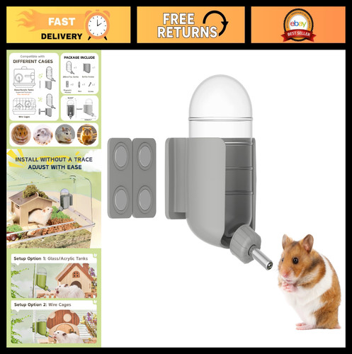 Magnetic hamster water bottle - magnetic,