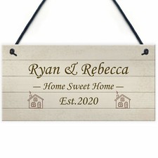Home Sweet Home Sign PERSONALISED Welcome New Home Gift For Friend