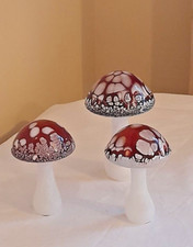 Heron Glass Brown Mushroom Set