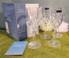 Marquis by Waterford Brookside Set Of 4 White Wine Glasses in Box 8" Tall German