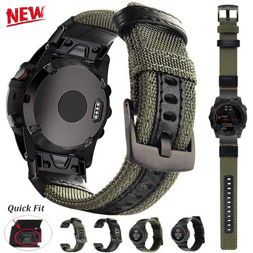 Quick fit leather nylon watch - quick,