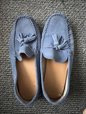 Blue Zara Moccasin Style Shoes