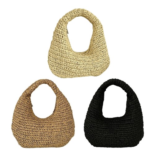 Stylish raffia top handle - top,