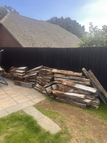 Reclaimed solid oak sleepers - solid,