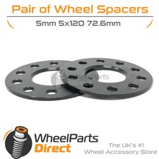 Wheel Spacers (2) Black 5x120