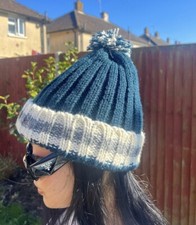 Wool Beanie Hat Bobble Knit