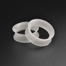 Clear silicone double flare - clear,