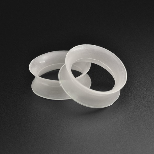 Clear silicone double flare - silicone,