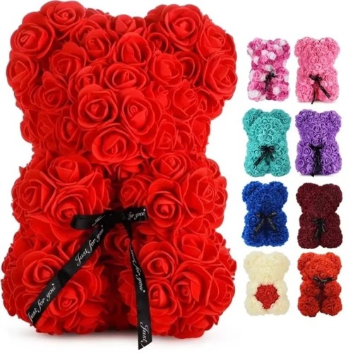 Artificial rose teddy bear - rose,
