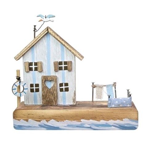 Wooden coastal scene house - wooden,