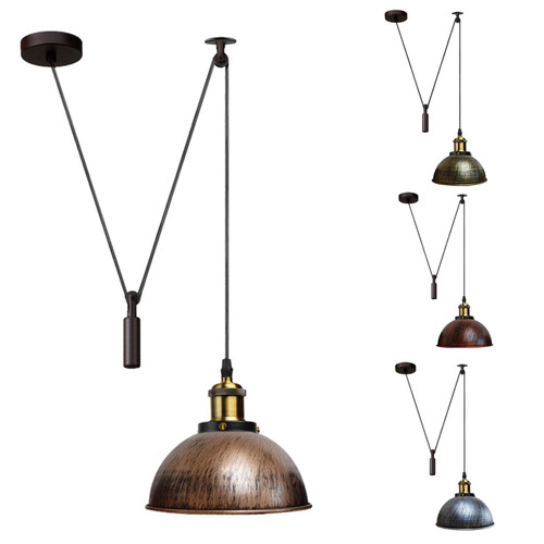 Pulley dome pendant - light, rise