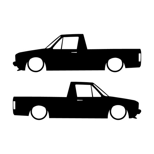 Set truck decal stickers - set, of