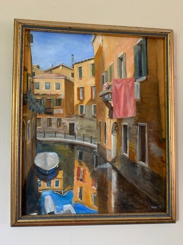 Venetian canal scene painting