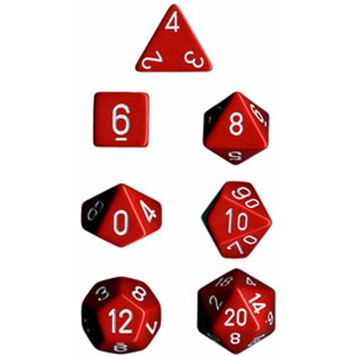 Polyhedral dice opaque red - polyhedral,