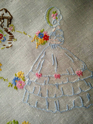 Sweet blue crinoline lady - blue,