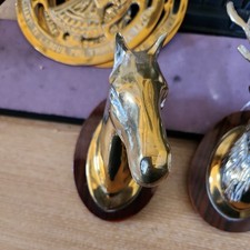 Vintage Brass Horse and Stag