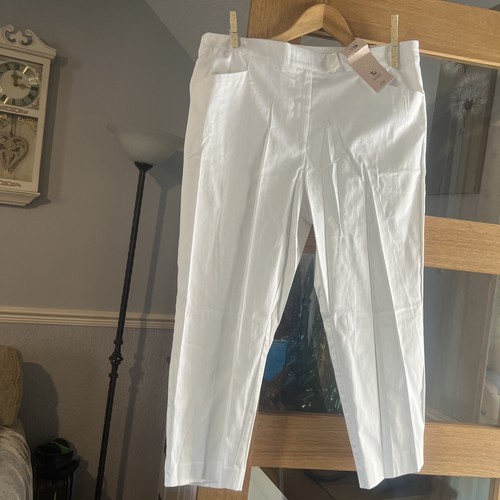 Ladies cropped white - , cotton