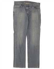 LACOSTE Mens Straight Jeans W36 L33 Blue Cotton AA18