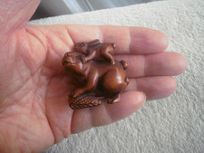 Hand Carved wood netsuke