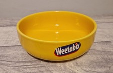 Vintage Retro Round Weetabix Bowl Yellow Good Condition Cereal Collectible Rare