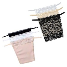 GWAWG 6 PCS Lady Clip-on Mock Camisole Bra Insert Overlay Modesty Panel Vest