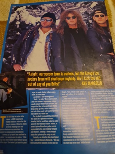 Vintage europe joey tempest - europe,