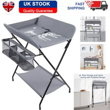 Folding Baby Changing Table Infant Table Nappy Diaper Station Bath Mat Storage