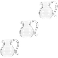 3 pcs  Miniatures Glass Teapot