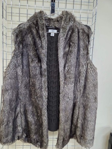 Womens cato faux fur - faux, vest