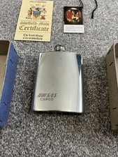 SAS Airlines Cargo Pinder Bros Sheffield Steel Hip Flask Official Employee Item