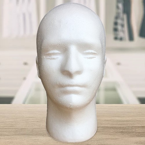 Male mannequin head foam - mannequin, round