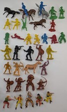 Vintage Plastic Cowboys and Indians Lot incl Britains Marx
