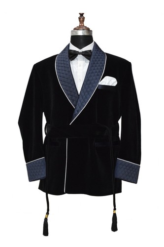 Men black satin quilted - men, belt