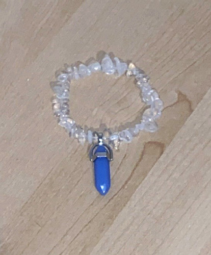 Clear crystal chip bead - clear,
