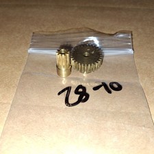 2 X PCS #26T/26M BRASS MECCANO COMPAT 28/10 TEETH PINION GEAR PAIR
