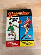 Vintage hardback Scorcher Football Annual  1974  - Excellent condition for age