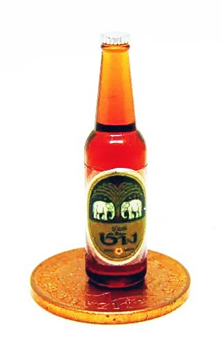Dolls house plastic bottle - plastic,