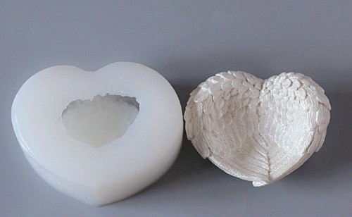 Angel wings heart silicone - wings,