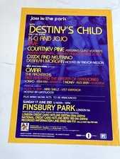 DESTINYS CHILD JAM IN THE PARK 2001 ORIGINAL CONCERT POSTER 16" x 23" BEYONCE