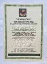 The Rifles Regiment Poem
