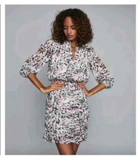 Reiss Dakota Floral Dress Multicoloured size 8