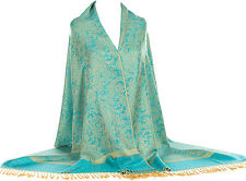 SALE!! Ladies Self Print Soft Pashmina Feel Paisley Design Scarf Wrap Shawl