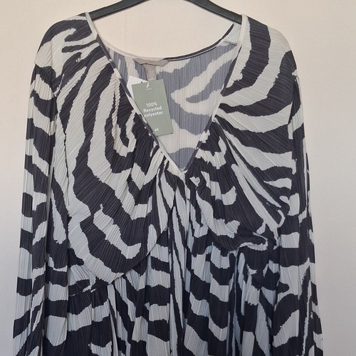 Zebra print pleated dress - zebra,