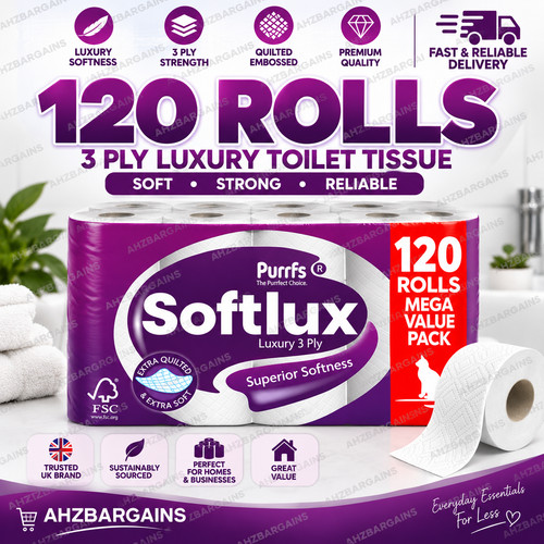 120 toilet rolls ply - 3,