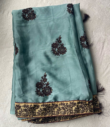 Women blue silk - blue,