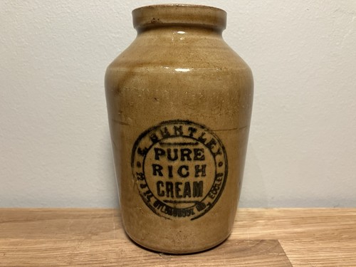 Cream pot crock - cream,
