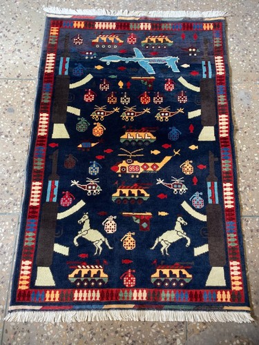 Large 6ft afghan war rug - large,