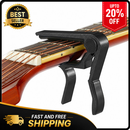 Silver aluminium guitar capo - aluminium,