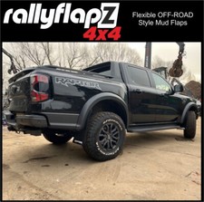 Extra Wide Mud Flaps To fit FORD RANGER RAPTOR (2023+) 5mm Matt-Black RAP-W